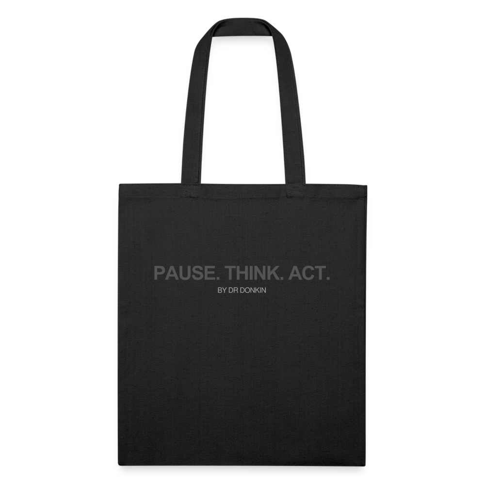 Mindful Use™ Collection Recycled Tote Bag - Printed in the USA. - black